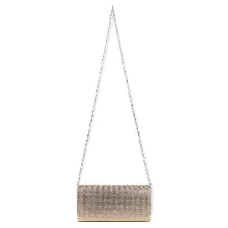 Bolso de Fiesta 21 x 5 x 11.5 cm Dorado con Asa de Cadena – Sofisticación y Elegancia en un Diseño Compacto - tenemosturegalo.es