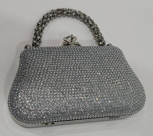 Bolso de Fiest 21 x 5.5 x 12 cm a con Lentejuelas y Cierre de Click con Diamante – Brilla con Elegancia en Cada Evento - tenemosturegalo.es