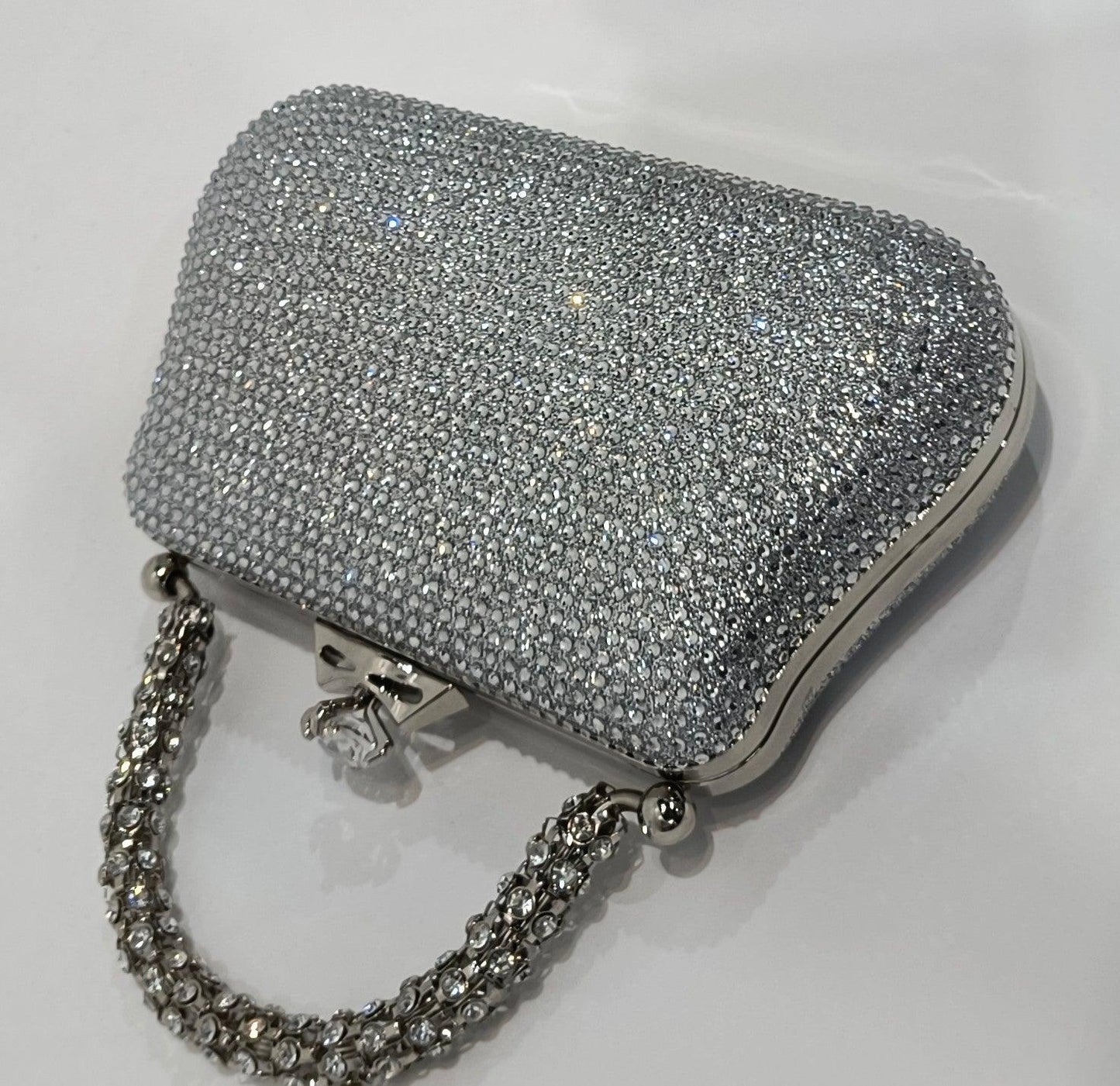 Bolso de Fiest 21 x 5.5 x 12 cm a con Lentejuelas y Cierre de Click con Diamante – Brilla con Elegancia en Cada Evento - tenemosturegalo.es