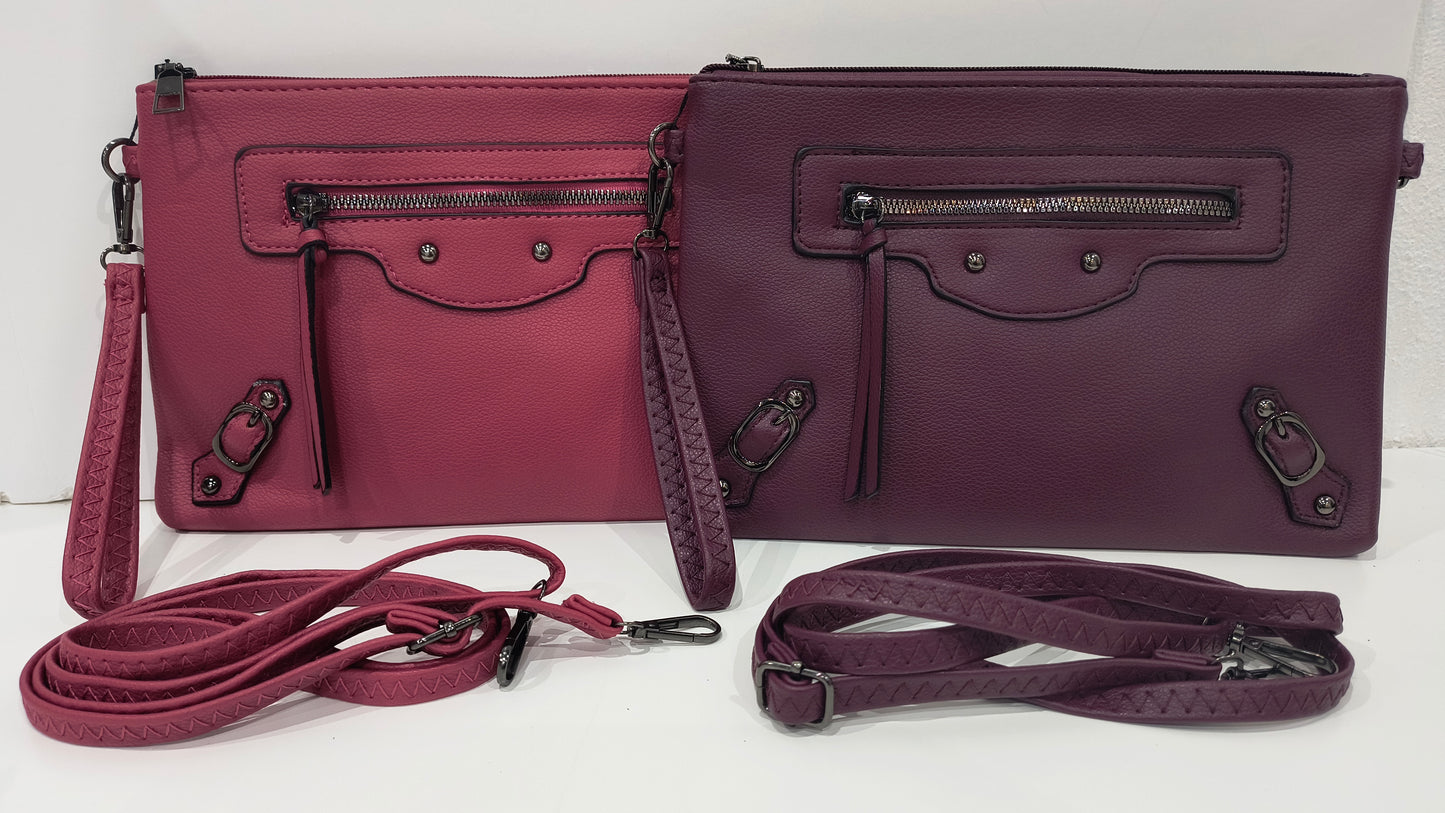 Bolso Bandolera con Asa 28x20x1cm disponible en Color Lila oscuro y Rosa Fucsia Oscuro – Elegancia y Comodidad para Cualquier Ocasión