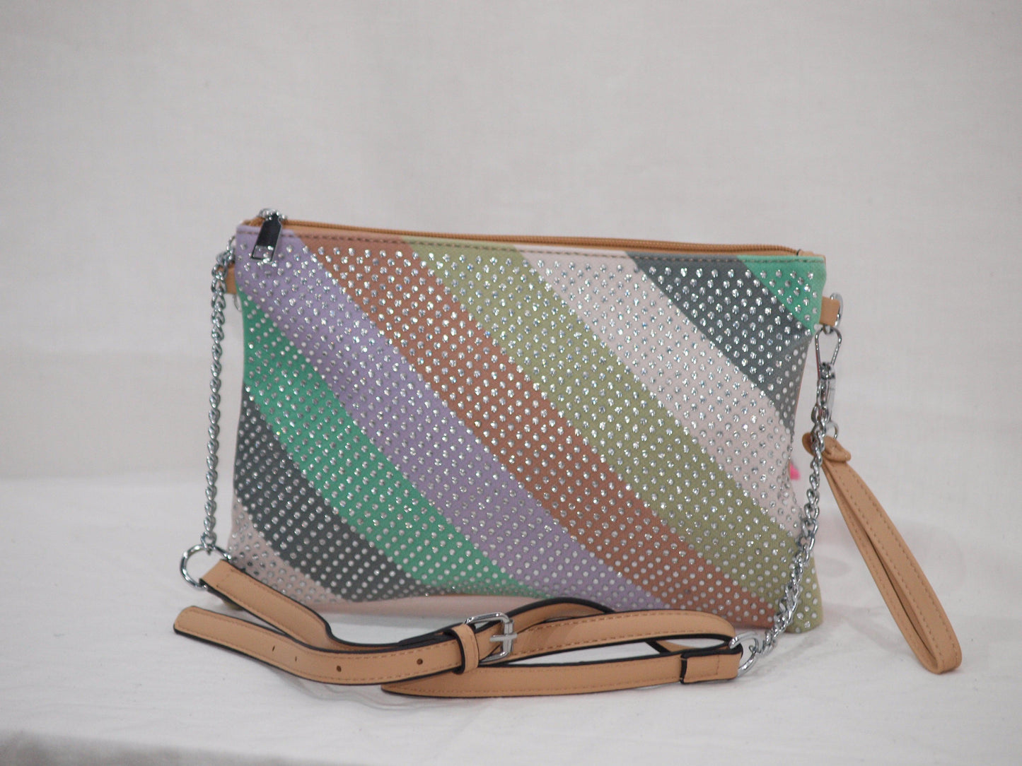 Bolso con tira de cadena y piel, versátil y elegante – Combínalo como bandolera o bolso de mano - tenemosturegalo.es