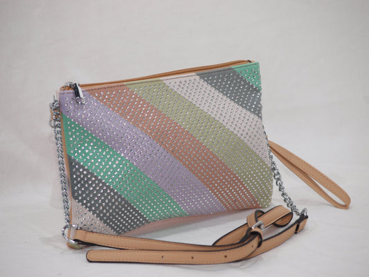 Bolso con tira de cadena y piel, versátil y elegante – Combínalo como bandolera o bolso de mano - tenemosturegalo.es