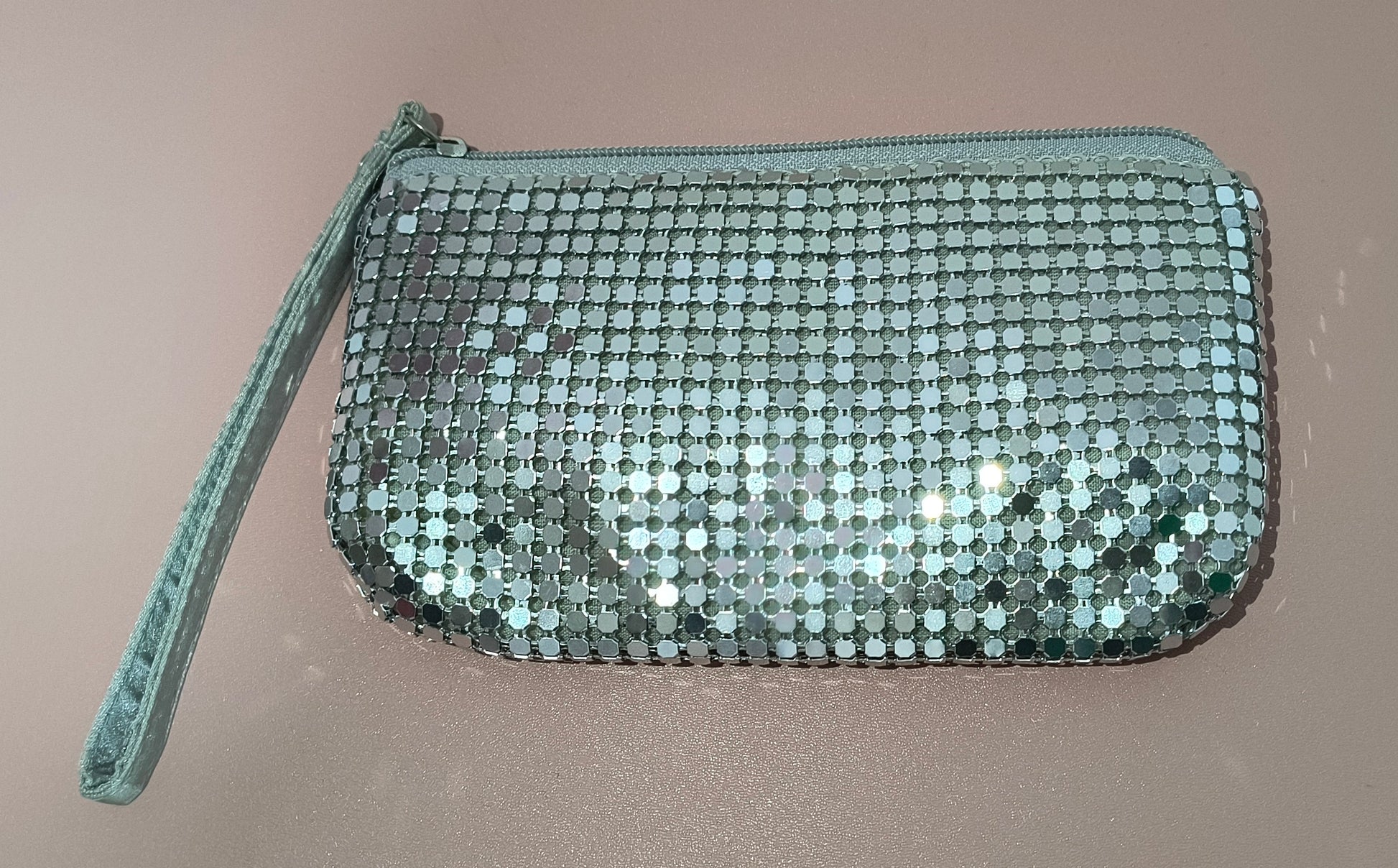 Monedero mujer color plata con detalles brillantes 17*9*1 - tenemosturegalo.es