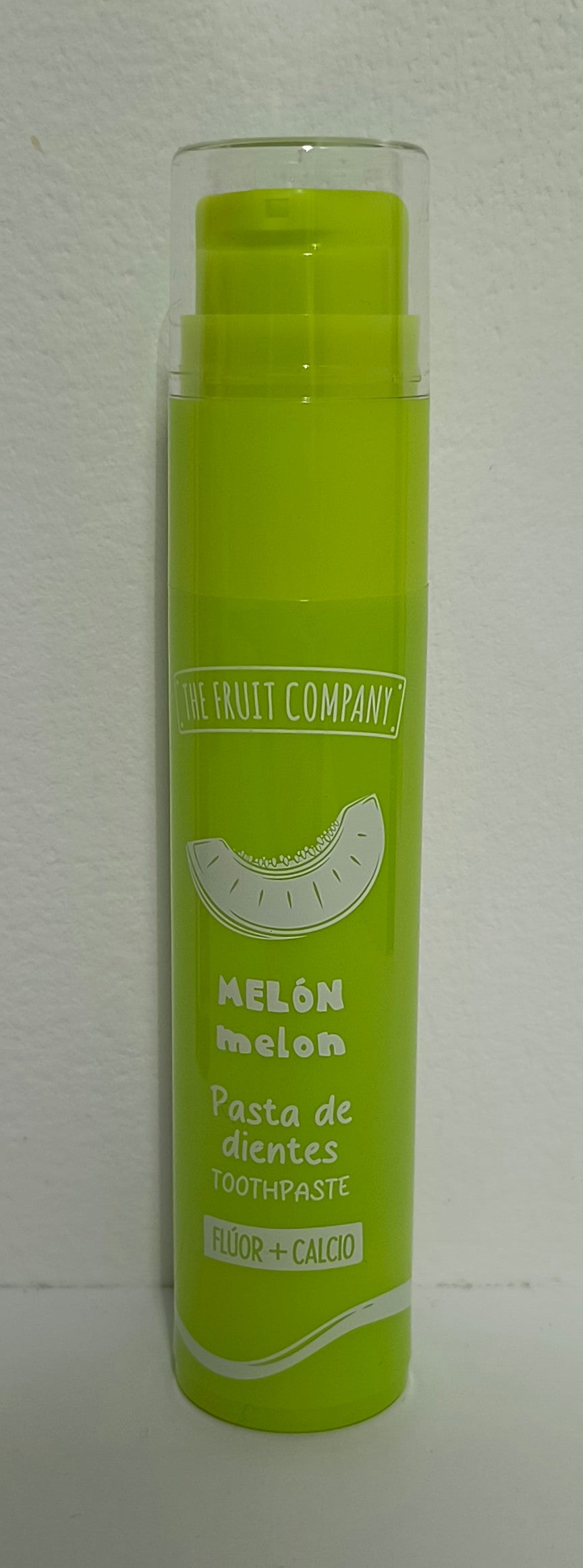 Pasta de Dientes The Fruit Company 60gr: Flúor + Calcio en Sabores de Melón, Moras y Melocotón - tenemosturegalo.es
