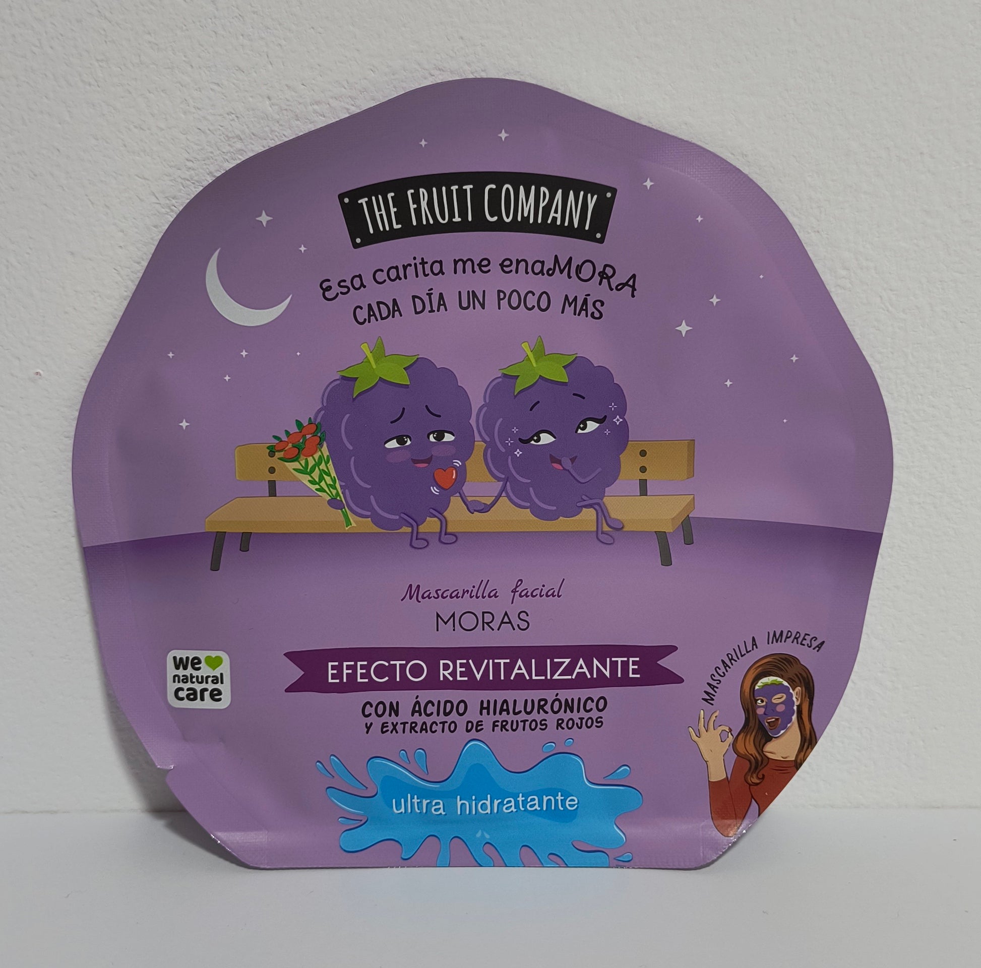 Mascarillas Faciales The Fruit Company: Manzana y Moras Hidratación y Reafirmante para Tu Piel - tenemosturegalo.es