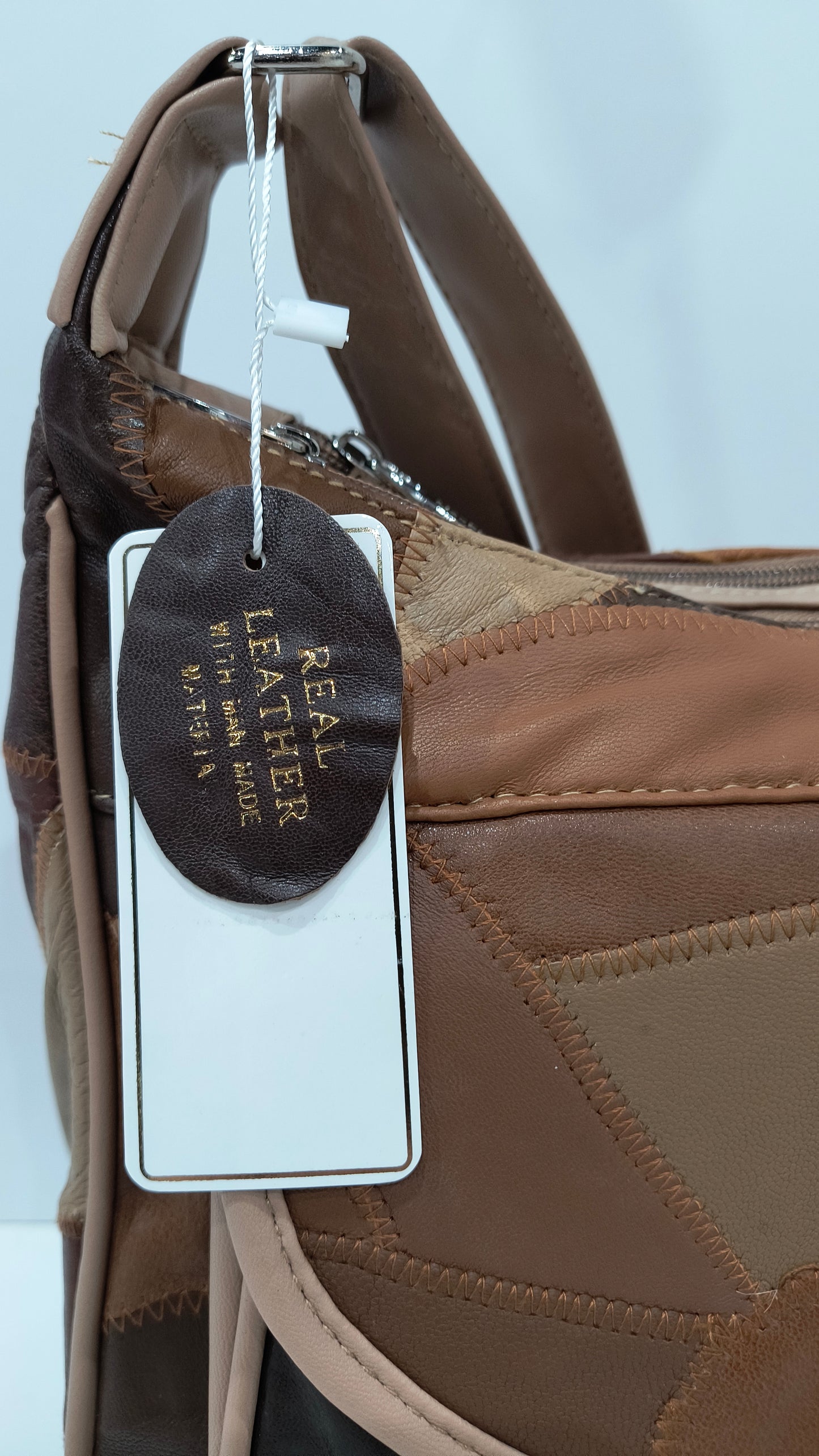 Bolso Bandolera de Piel 30x21x10 cm en Tonos Marrones con Doble Cremallera – Elegancia y Versatilidad para el Día a Día - tenemosturegalo.es